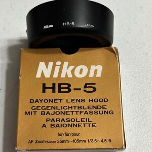 Genuine Nikon HB-5 Bayonet Lens Hood AF Zoom Nikkor 35mm 105mm f3.5 4.5 N Camera
